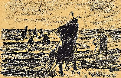 Image 26929193 - Max Liebermann, 1847-1935, 2 Grafiken: Lithographie auf Karton, "Die ...