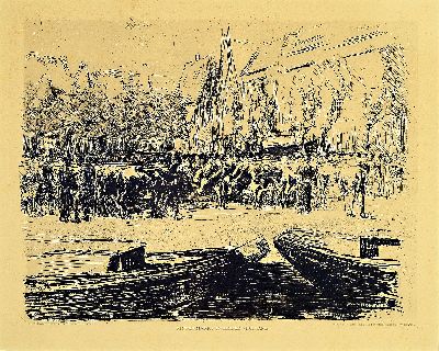 26929193a - Max Liebermann, 1847-1935, 2 Grafiken: Lithographie auf Karton, "Die ...