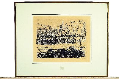 26929193l - Max Liebermann, 1847-1935, 2 Grafiken: Lithographie auf Karton, "Die ...
