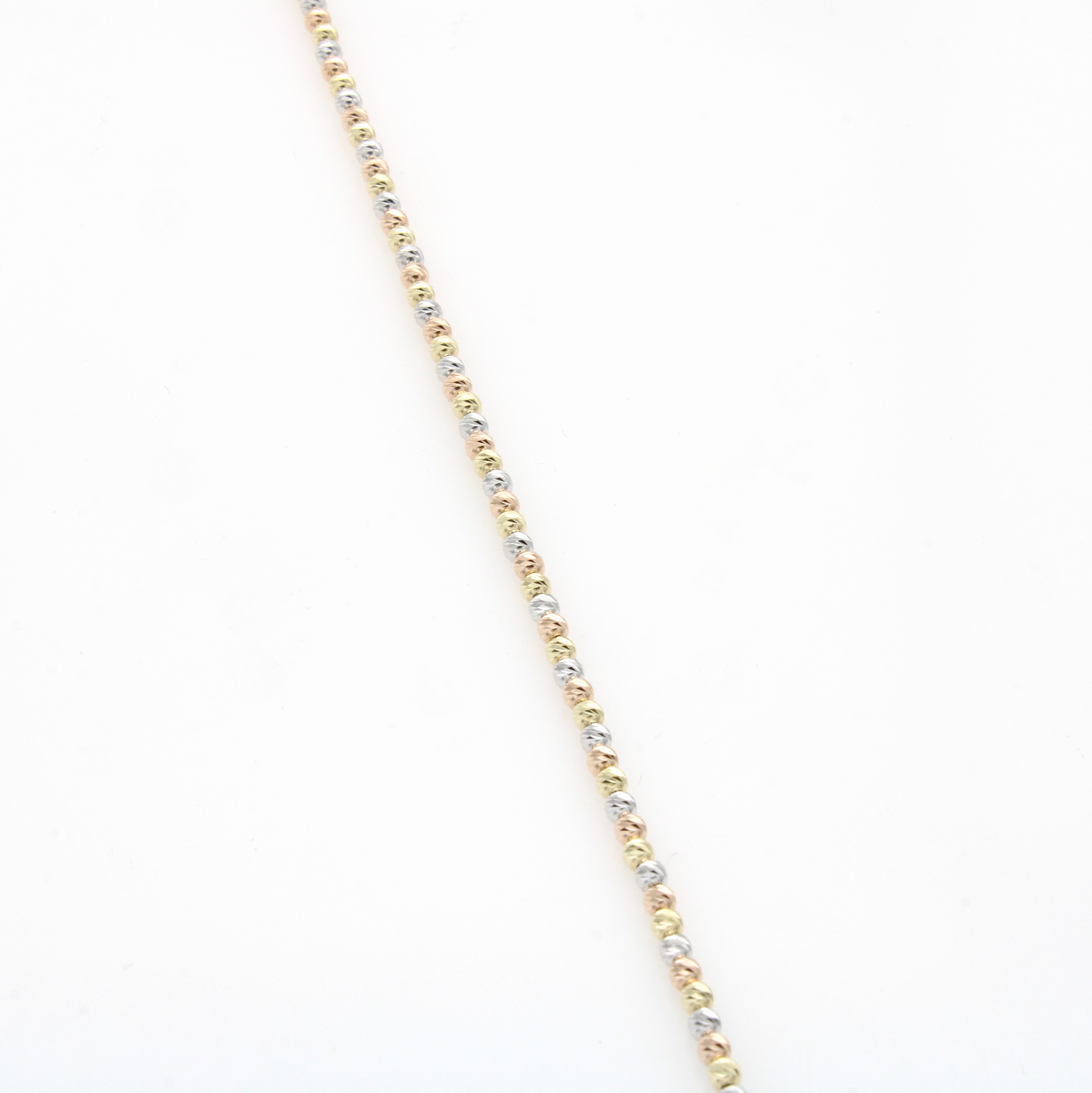 Image 26929450 - Kügelchenarmband, GG/RG/WG 585/000, Kara- binerschl., D. ca. 2.2 mm, L. ca. 19 cm