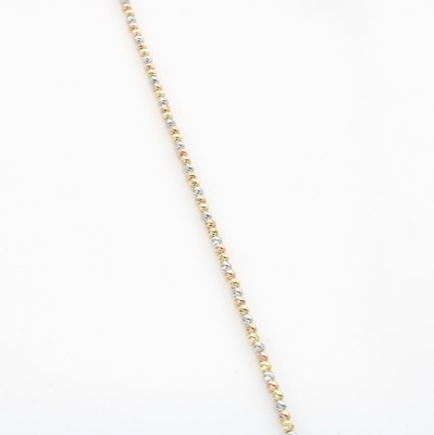 Image Kügelchenarmband, GG/RG/WG 585/000, Kara- binerschl., D. ca. 2.2 mm, L. ca. 19 cm