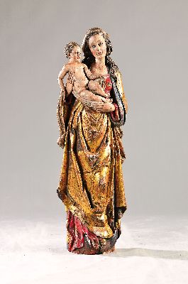 Image Bildschnitzerei/Heiligenfigur, wohl Südtirol oder Süddeutschland, ...