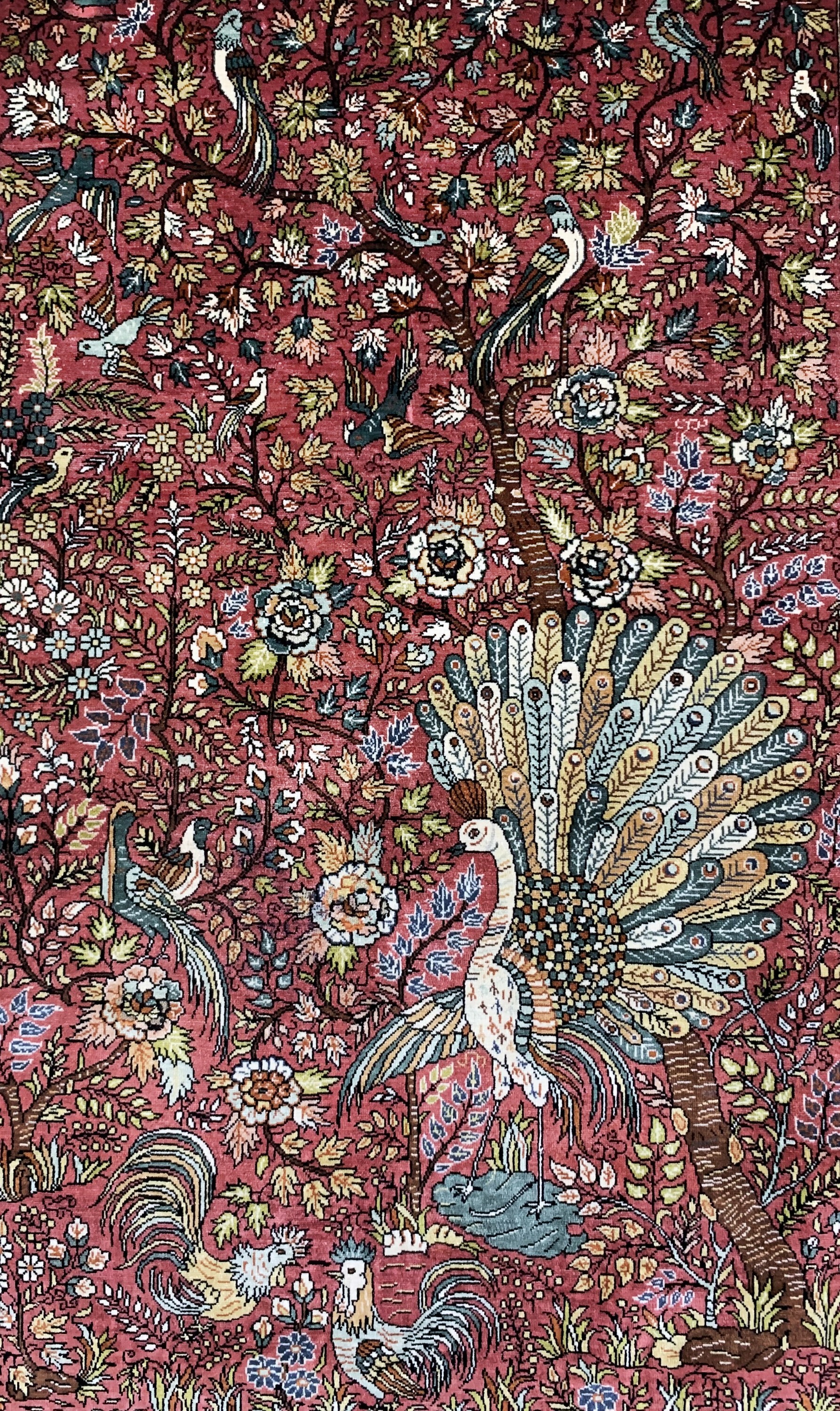 Detail b: Hereke Seide fein, China, Ende 20.Jhd., reine Naturseide, ca. 120 x 78 cm, ca. 1,0 Mio. Kn/qm, EHZ: 1-2