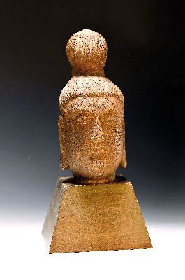 Image 26929626 - Kopf eines Buddha im Stile der Khmer, Kambodscha, Replikat um 1900, Stein, auf ...