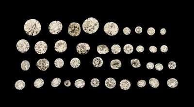 Image 26929791 - Lot lose Diamanten, zus. ca. 6.33 ct, versch. Farben und Reinheiten, u.a. Ausfassware, ...