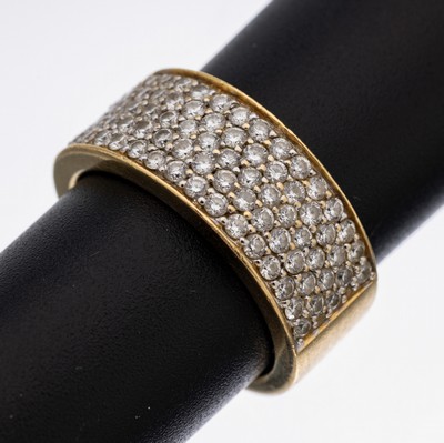 Image 26929823 - 18 kt Gold Brillant-Ring, GG 750/000, 86 Brillanten zus. ca. 1.33 ct (grav.) ...