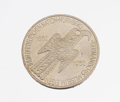 Image Silbermünze 5 Mark, Deutschland, 1952, Germanisches Museum Nürnberg