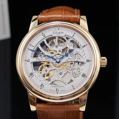 26930100a - GLASHÜTTE ORIGINAL Senator skelettierte Edition nahezu neuwertige, feine und seltene ...