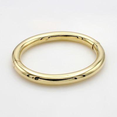 Image Armreif, GG 585/000, glattes Design, mit Klappscharnier, B. ca. 8 mm, M. ca. 6.5x5.5 cm