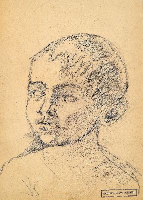 Image Lovis Corinth, 1858-1925, Kopfstudie eines Jungen, vermutlich Darstellung seines Sohnes ...