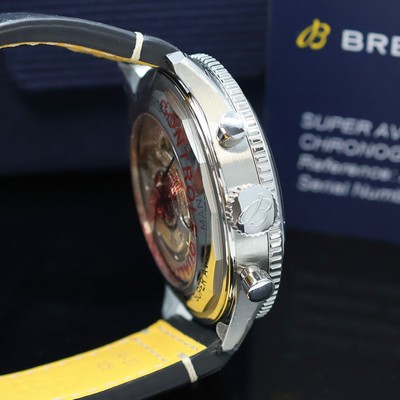 26930953c - BREITLING Super Avi B04 GMT nahezu neuwertiger Armbandchronograph in Stahl Referenz ...