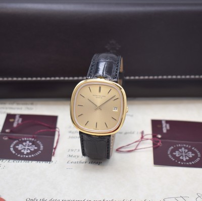 Image PATEK PHILIPPE seltene Herrenarmbanduhr in GG 750/000 jumbo Ellipse D´Or "TV ...