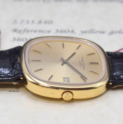 26930955b - PATEK PHILIPPE seltene Herrenarmbanduhr in GG 750/000 jumbo Ellipse D´Or "TV ...