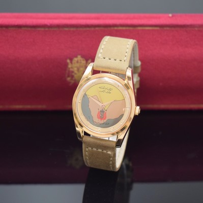 Image UNIVERSAL GENEVE feine und sehr seltene Herrenarmbanduhr Polerouter De Luxe in RG 750/000 ...