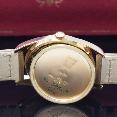 26930956g - UNIVERSAL GENEVE feine und sehr seltene Herrenarmbanduhr Polerouter De Luxe in RG 750/000 ...