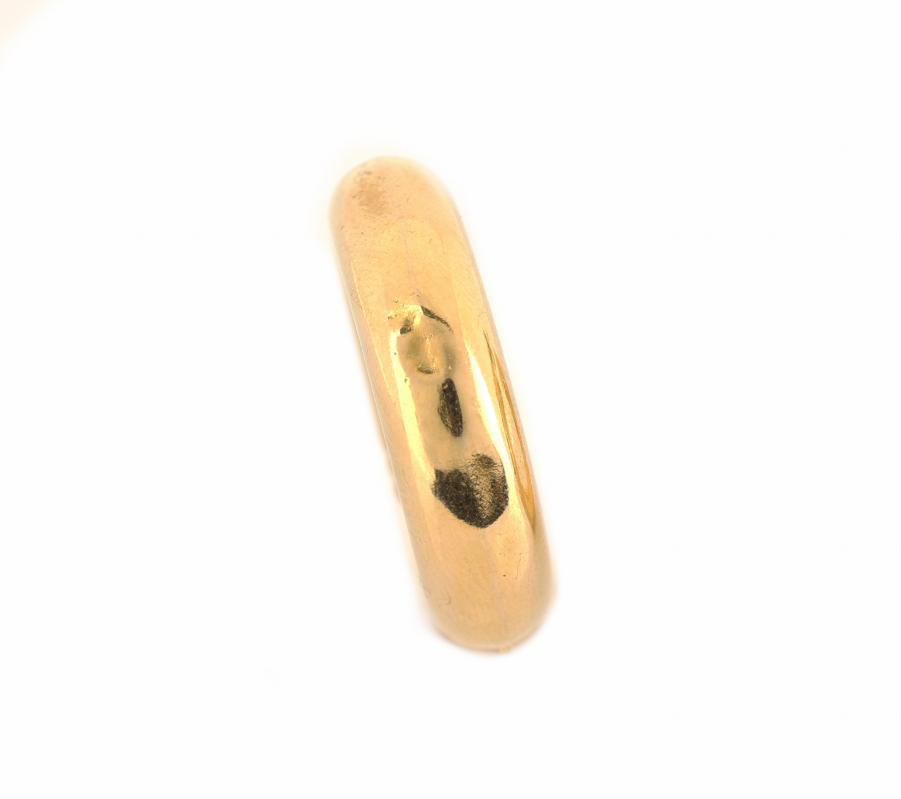 Detail c: Paar 14 kt Gold Ohrcreolen, GG 585/000, hohl gearbeitet, D. ca. 2.7 cm, ca. 7.4 g, Tragespuren, Gebr.-Spuren