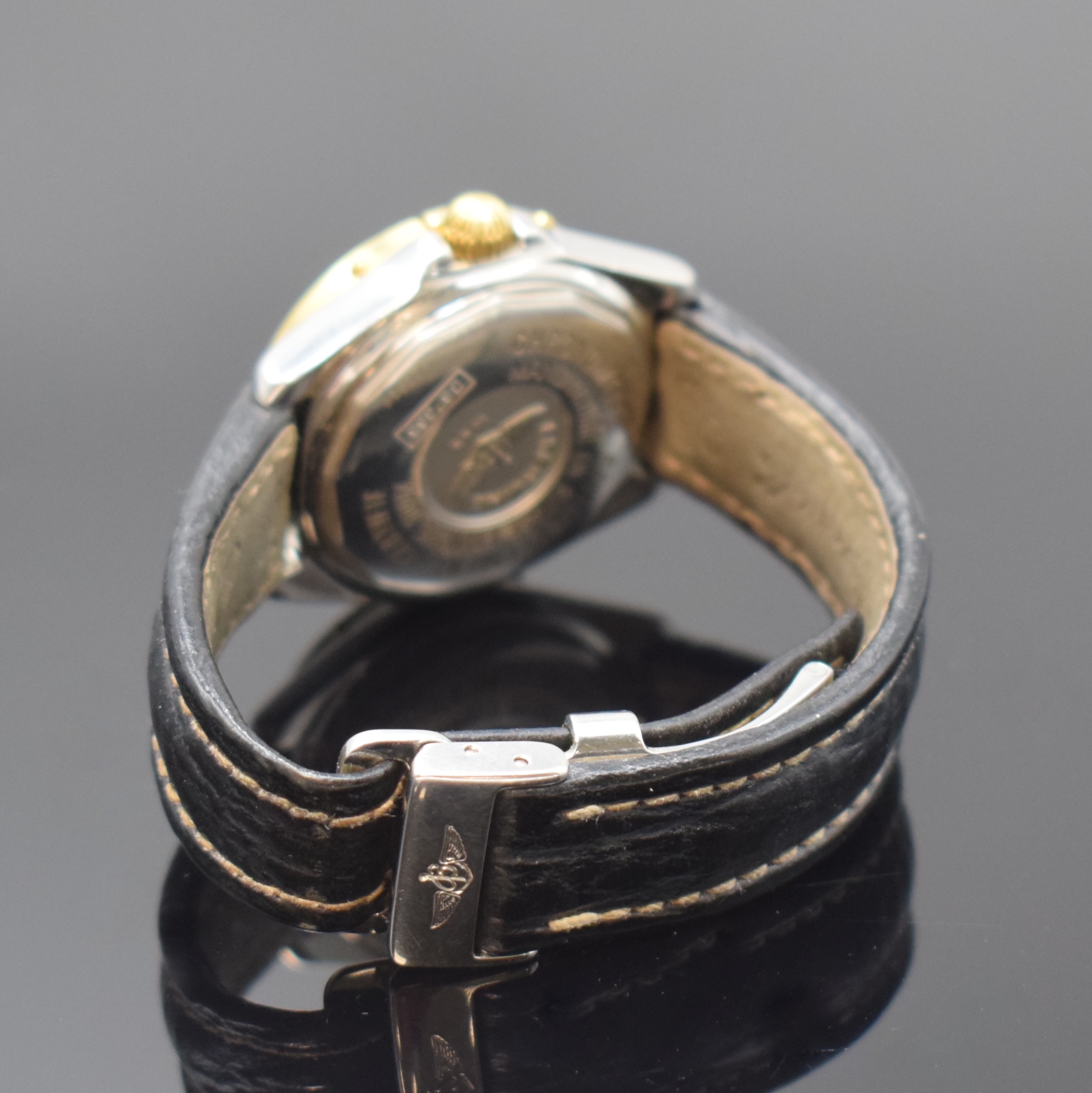 Detail b: BREITLING Damenarmbanduhr Serie Lady B-Class Chronometer Referenz D67365, Schweiz um 2000, quarz, orig. Lederband m. Faltschl., Boden verschr., ...