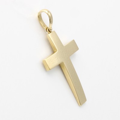 26931382a - Kreuzanhänger, GG 585/000, glatte Form