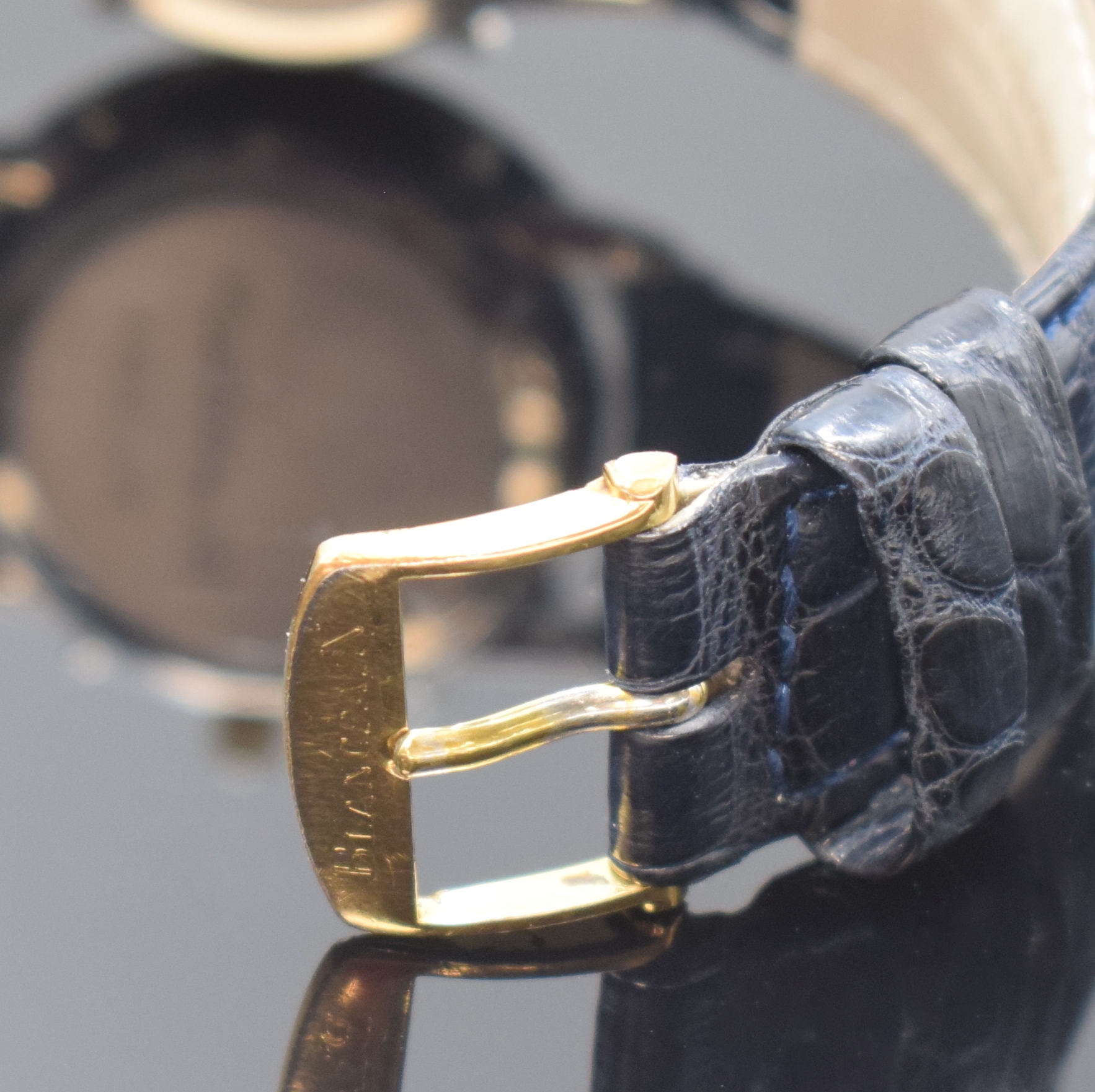 Detail b: BLANCPAIN astronomische Armbanduhr mit Vollkalenderanzeige Serie Villeret, Schweiz um 1995, Automatik, Edelstahl/Gold komb. inkl. neutr. Lederband m. ...