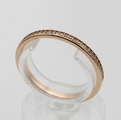 Image Memoryring mit Brillanten, RG 585/000, 29 Brill. zus. ca. 0.11 ct Weiß/si1, RW ca. ...