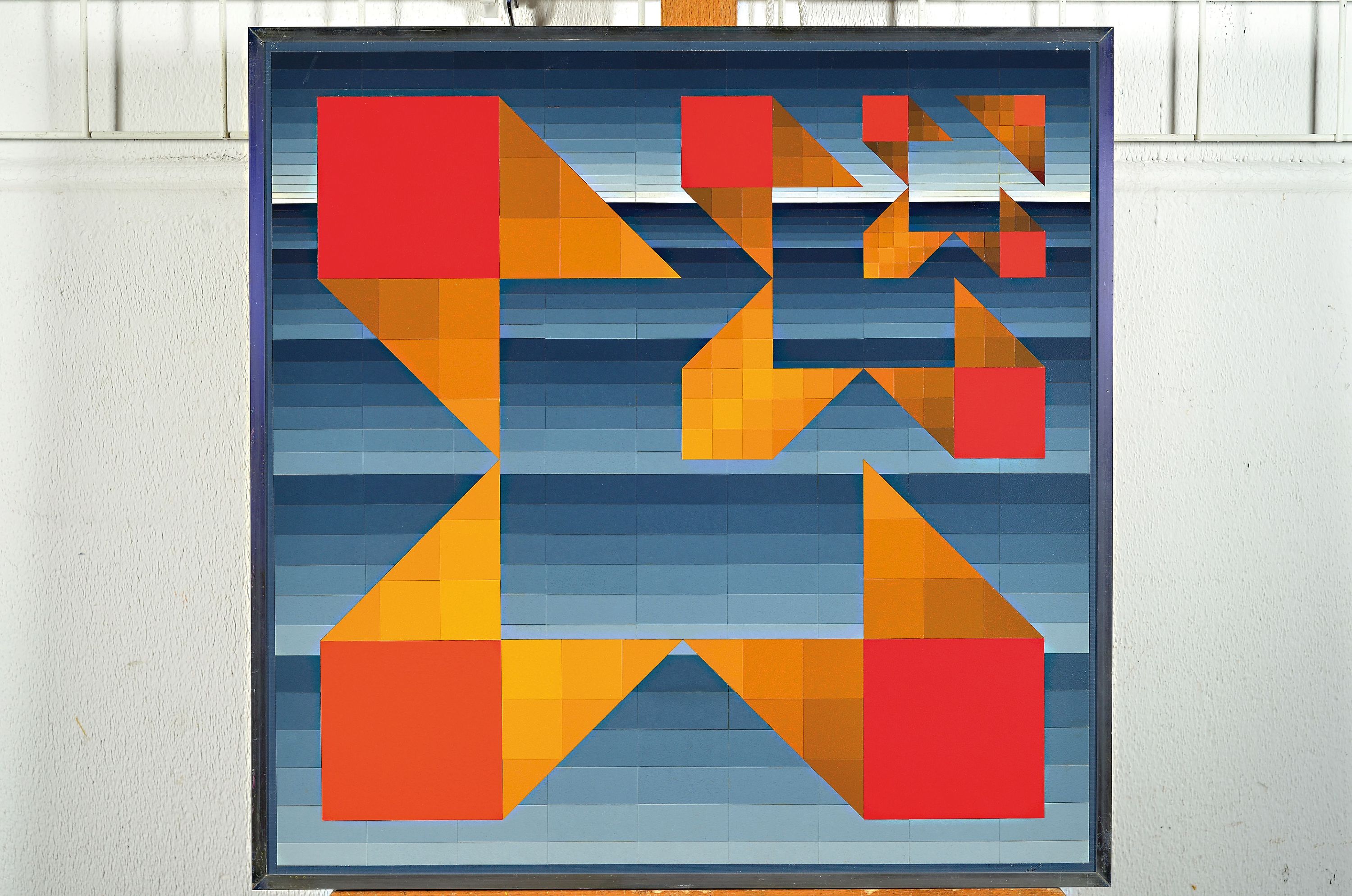 Detail k: Klaus Wendel, 1935 Wollmesheim-2005, Optical Way, Acryl auf Hartfaser, rückseitig betitelt, signiert und dat. 1972, ca. 56x56cm