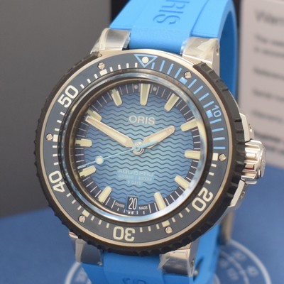 26932546a - ORIS nahezu neuwertige Herrenarmbanduhr Aquis Pro 4000M Referenz 01 400 7777 7155, ...