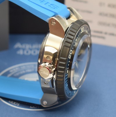 26932546c - ORIS nahezu neuwertige Herrenarmbanduhr Aquis Pro 4000M Referenz 01 400 7777 7155, ...