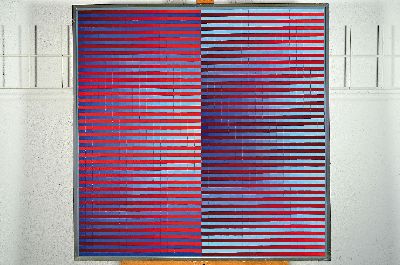 26932549k - Klaus Wendel, 1935 Wollmesheim-2005, P2 Streifenstruktur, Acryl auf Hartfaser, ...