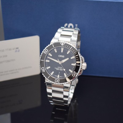 Image 26932759 - ORIS nahezu neuwertige Armbanduhr Aquis Referenz 01 733 7730 4135, Automatik, ...