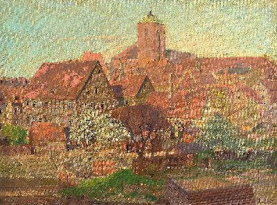 Image 26932881 - Hans Dressler, 1869-1943 Breslau, Ansicht von Breslau, Blick über die Daliowa ...