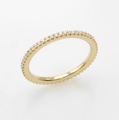 Image Memoryring mit Brillanten, GG 750/000, Brill. zus. ca. 0.28 ct Weiß/si, RW 54 ...