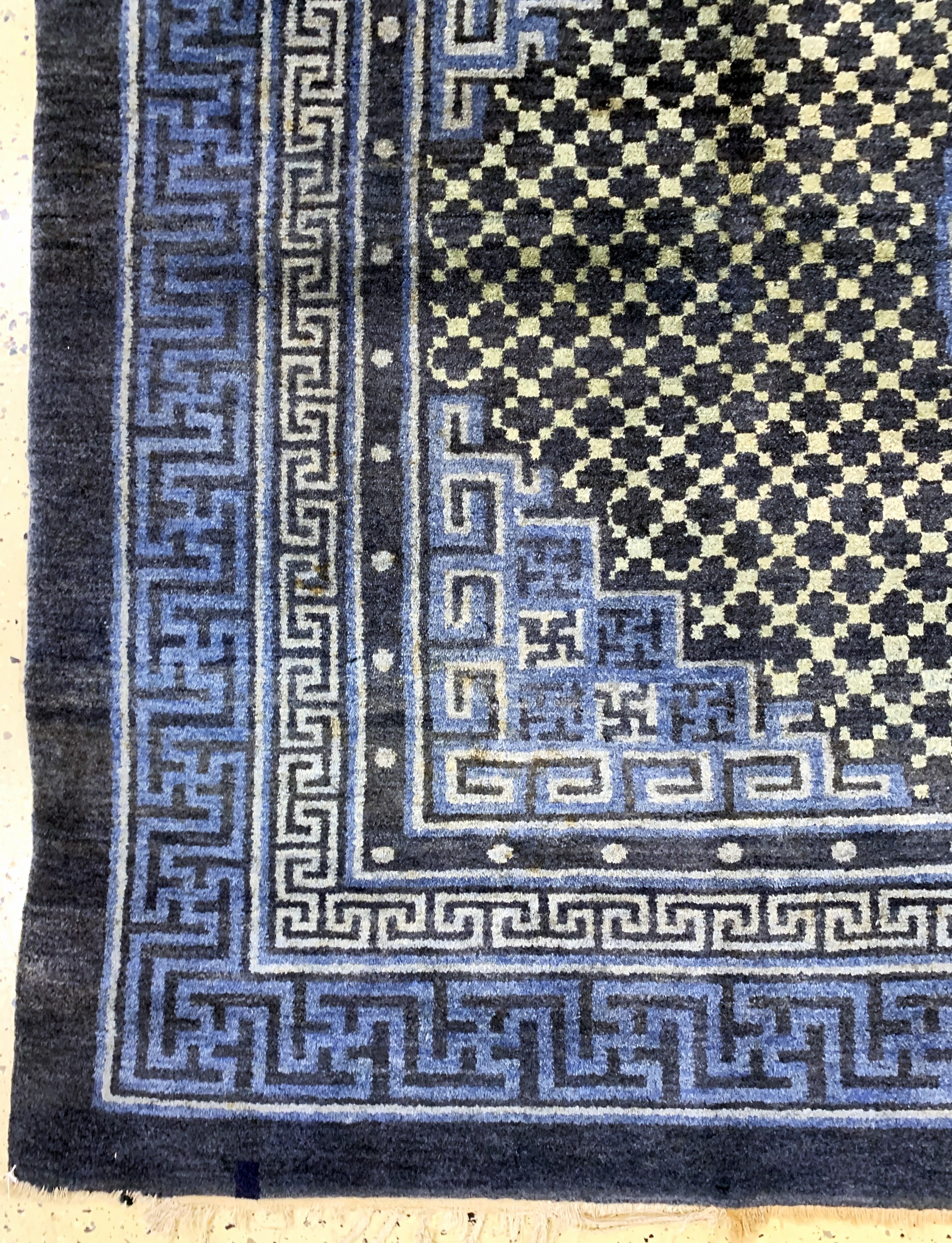 Detail c: Pao Tow antik, China, um 1900, Wolle auf Baumwolle, ca. 165 x 202 cm, EHZ: 2-3