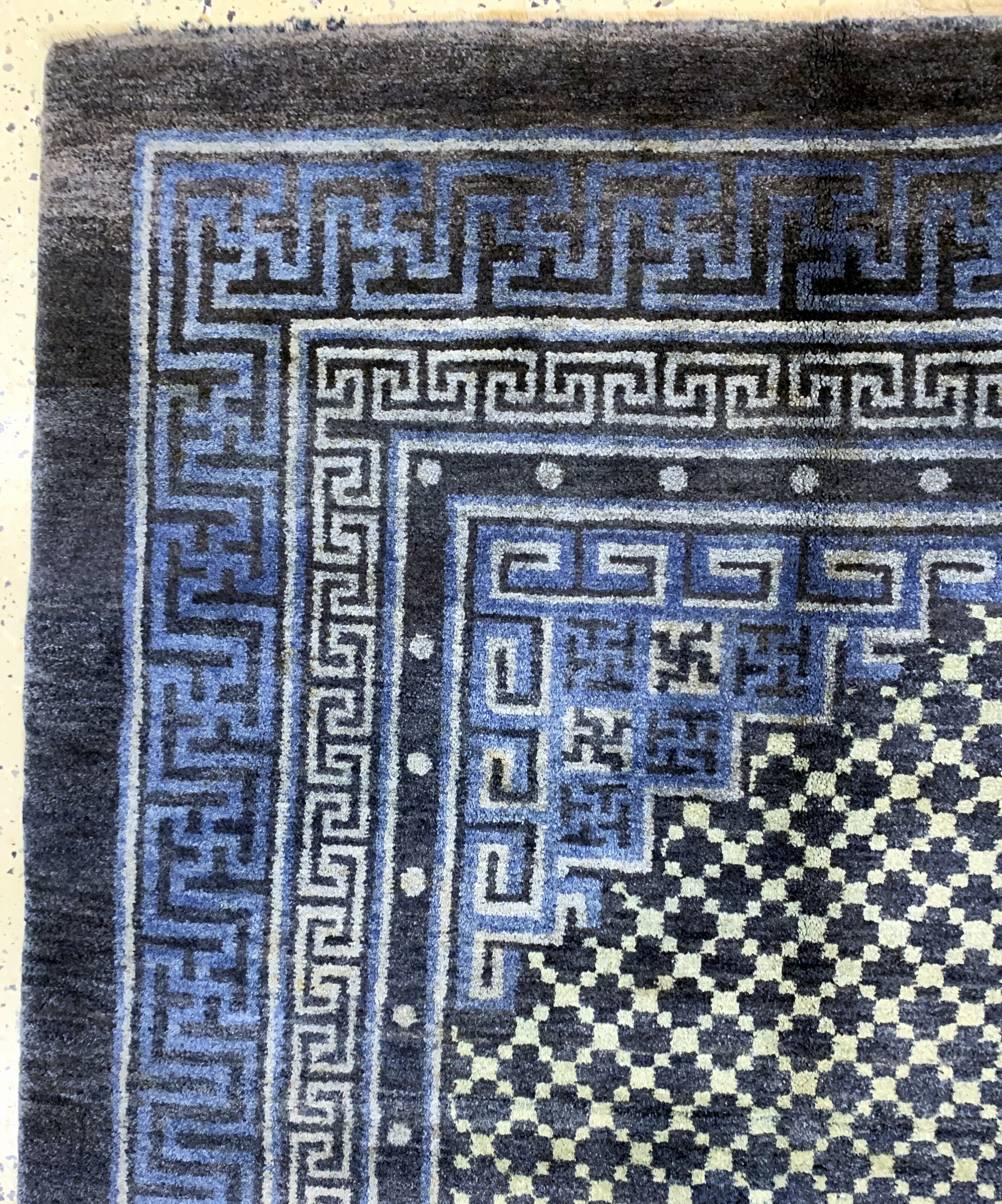 Detail d: Pao Tow antik, China, um 1900, Wolle auf Baumwolle, ca. 165 x 202 cm, EHZ: 2-3