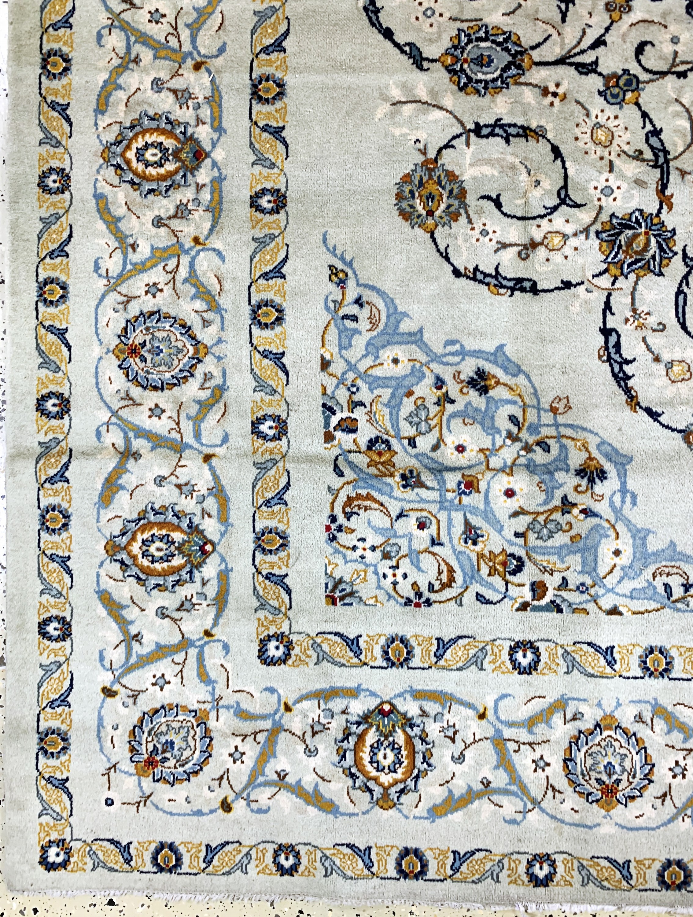 Detail b: Keschan alt Persien, signiert"Ahmad Akhavan", Mitte 20.Jhd, Wolle auf Baumwolle, ca. 360 x 243 cm, EHZ: 3