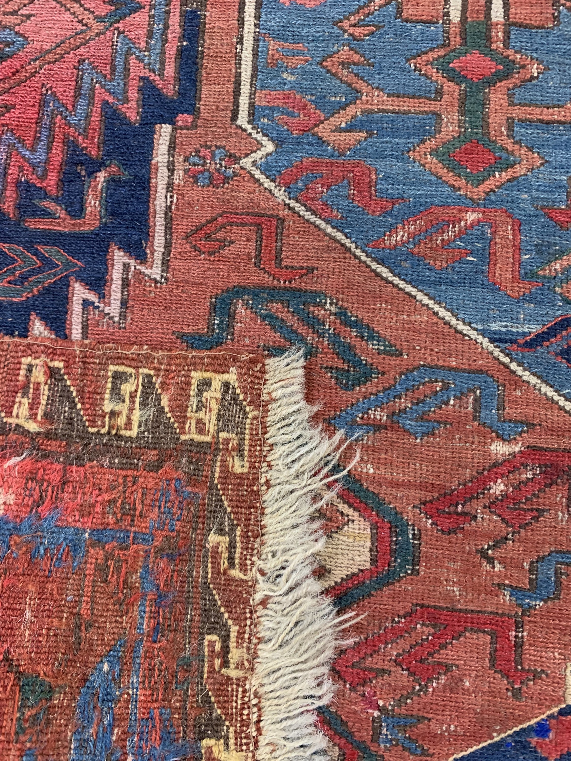 Detail f: "Drachen"Sumakh antik, Kaukasus, 19.Jhd, Wolle auf Wolle, ca. 190 x 140 cm, EHZ: 4, (Restaurierungen & Risse)