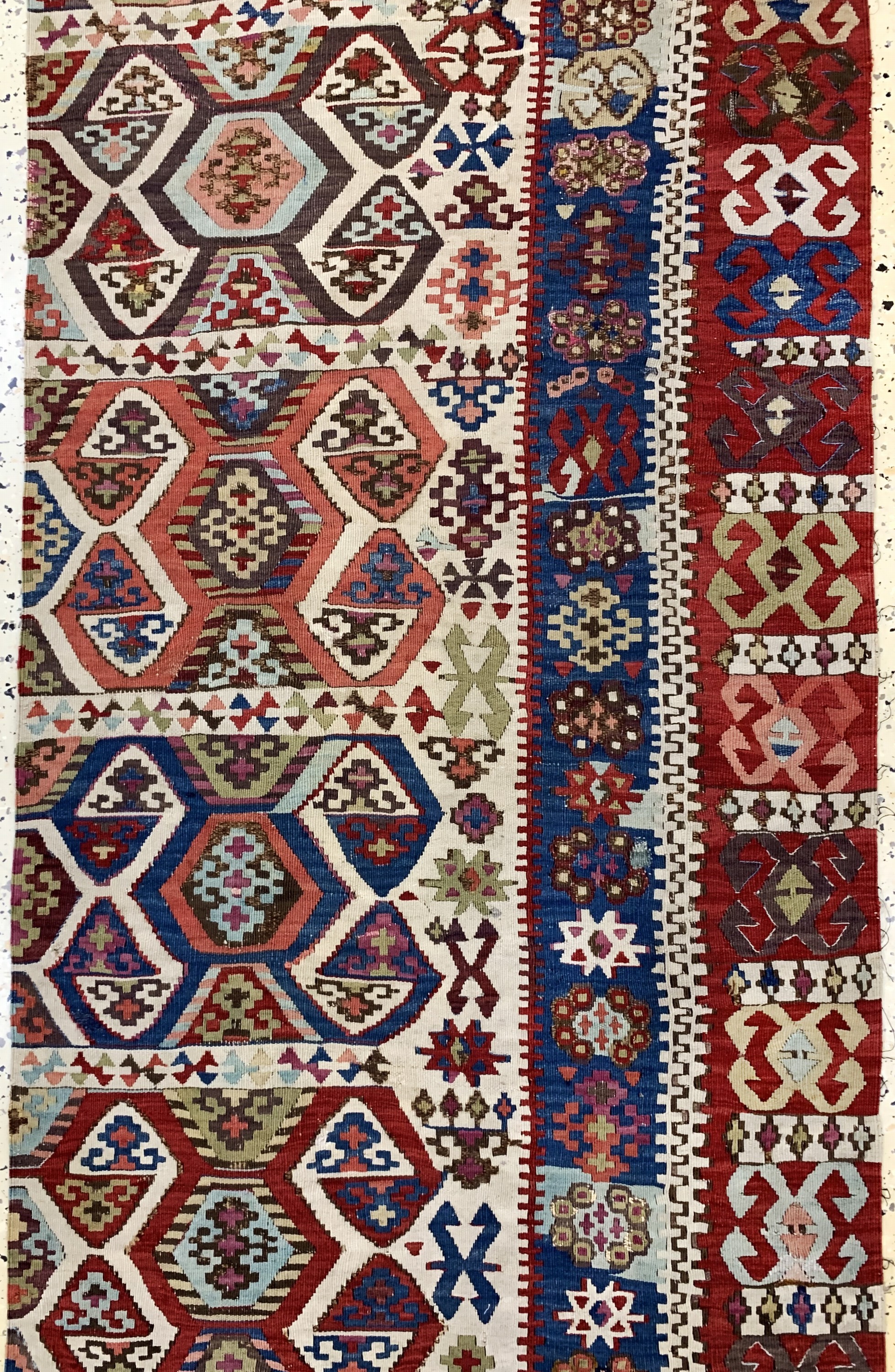 Detail c: Konya Kelim antik(1 Bahn), Türkei, 19.Jhd, Wolle auf Wolle, ca. 415 x 80 cm, EHZ: 3