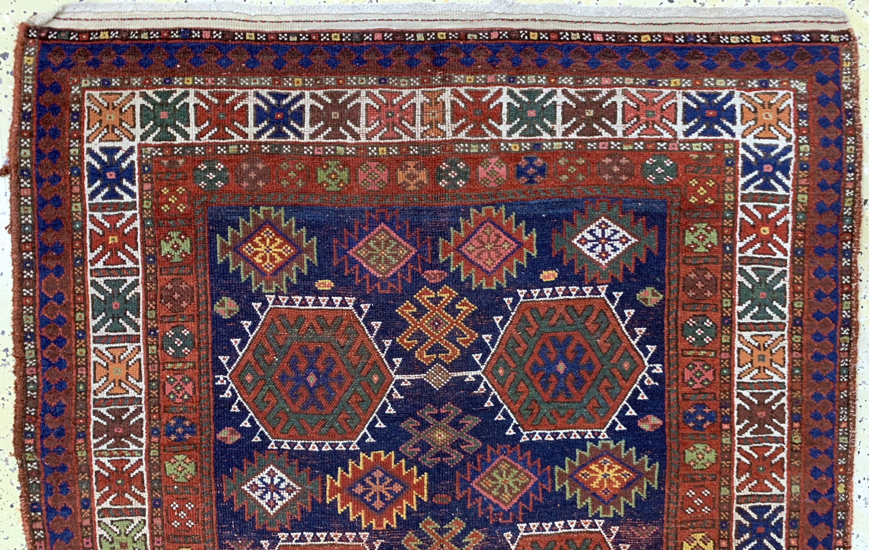 Detail a: Afschar alt, Persien, Anfang 20.Jhd, Wolle auf Wolle, ca. 225 x 133 cm, EHZ: 3