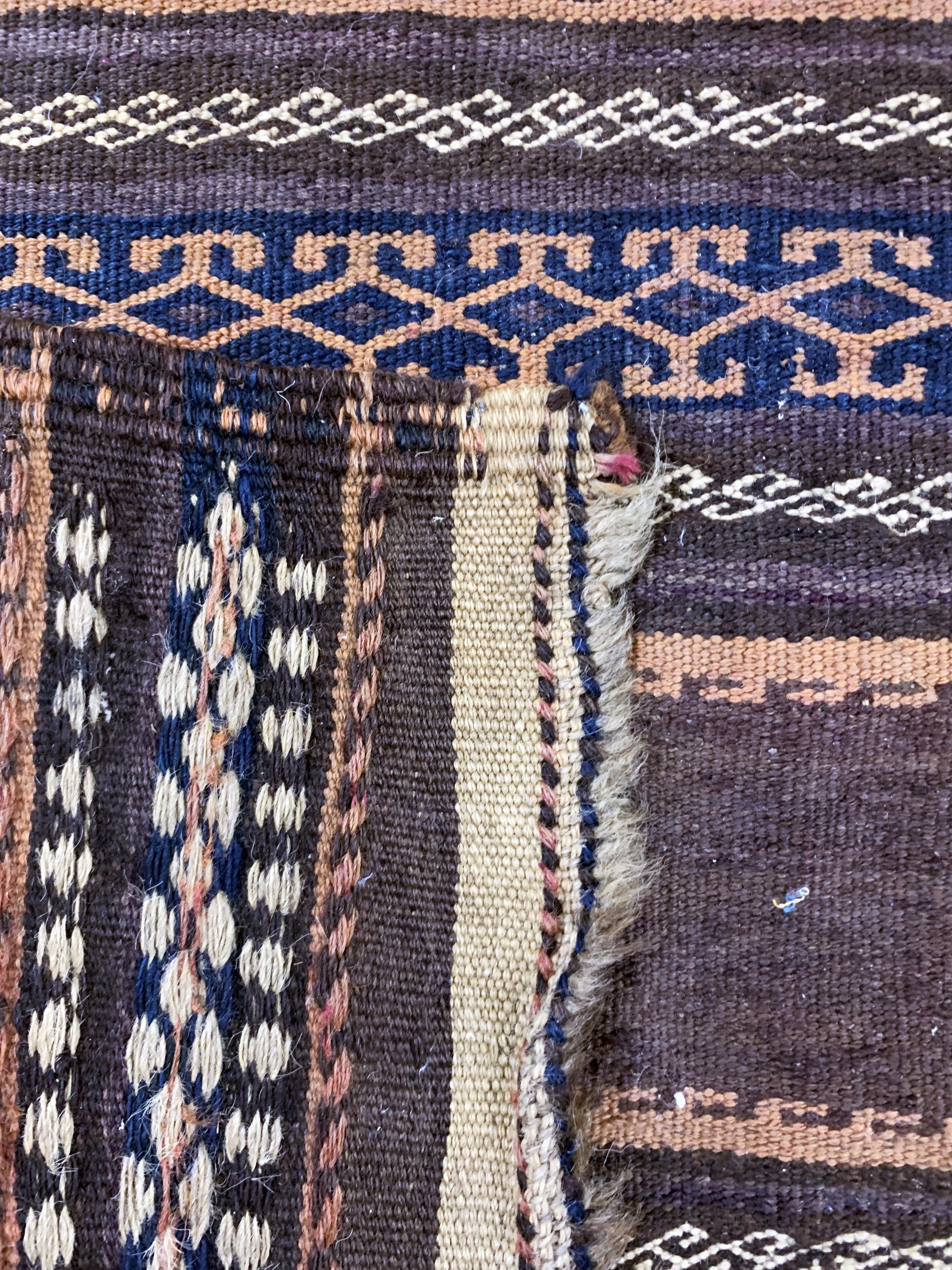 Detail e: Belutsch Sumakh, Persien, um 1900, Wolle auf Wolle, ca. 290 x 115 cm, EHZ: 2-3