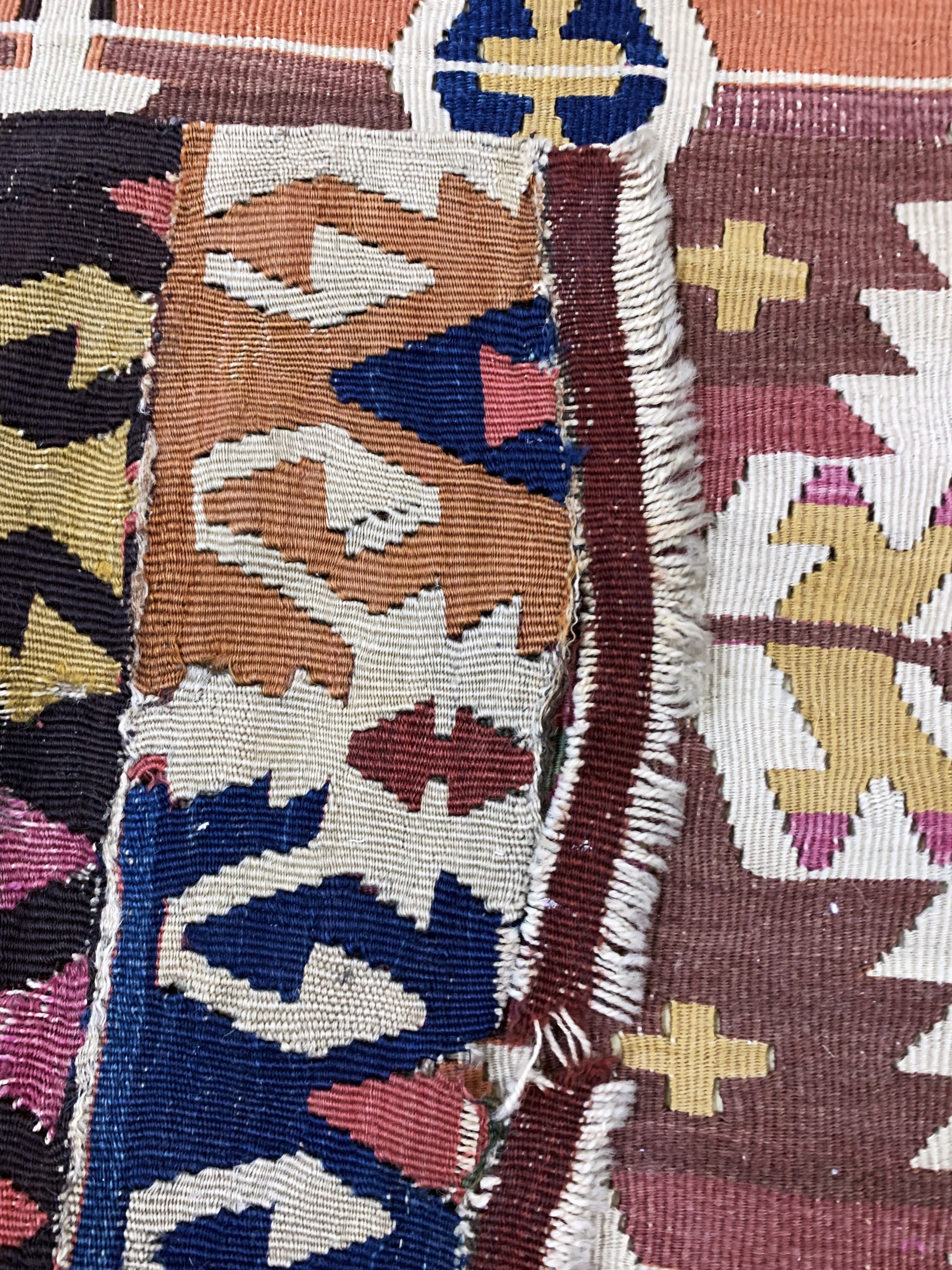 Detail f: Aydin Kelim antik, Türkei, 19.Jhd, Wolle auf Wolle, ca. 322 x 161 cm, verkürzt, EHZ: 4