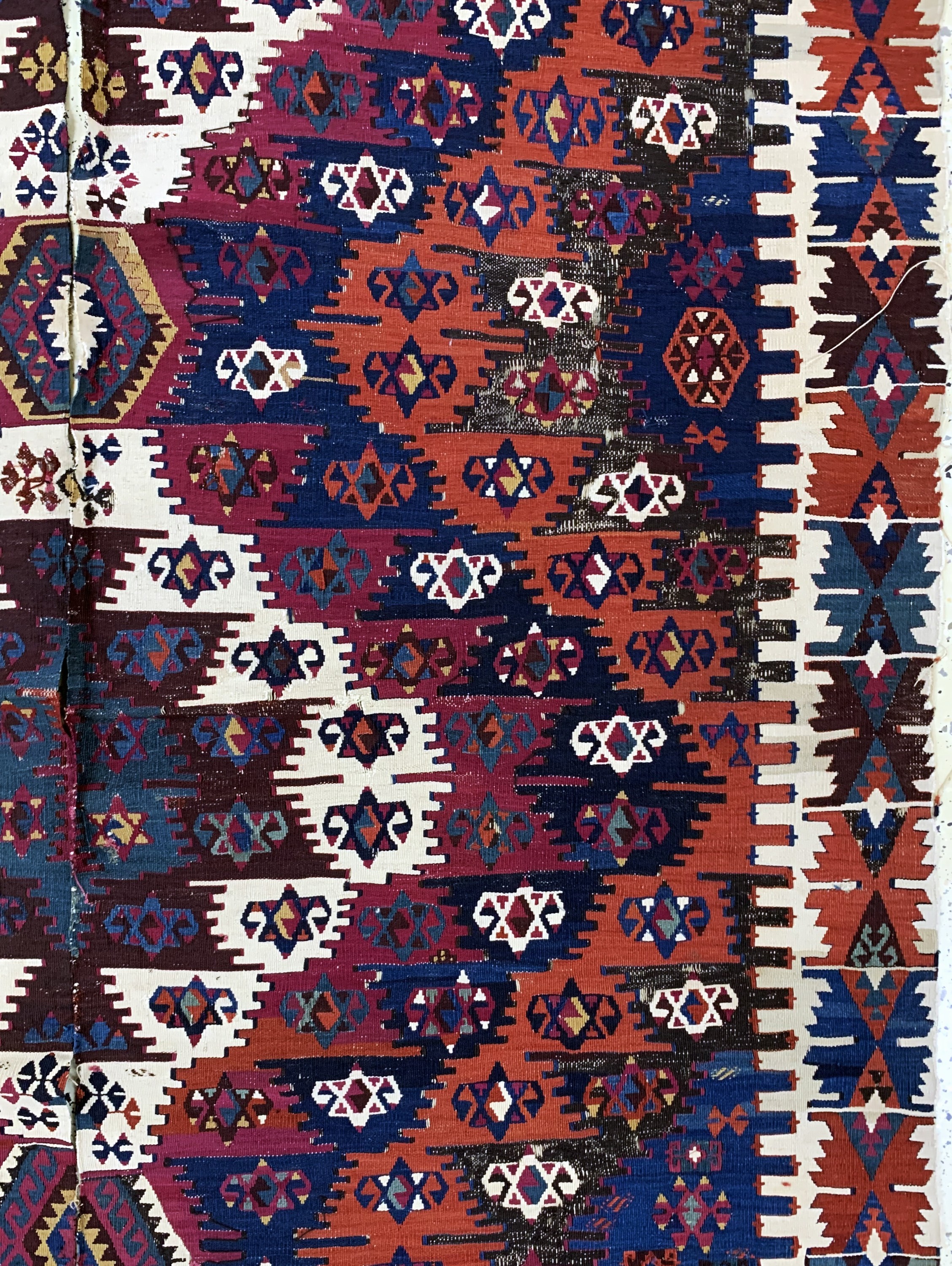 Detail c: Konya Kelim antik, Türkei, 19.Jhd, Wolle auf Wolle, ca. 330 x 175 cm, EHZ: 4