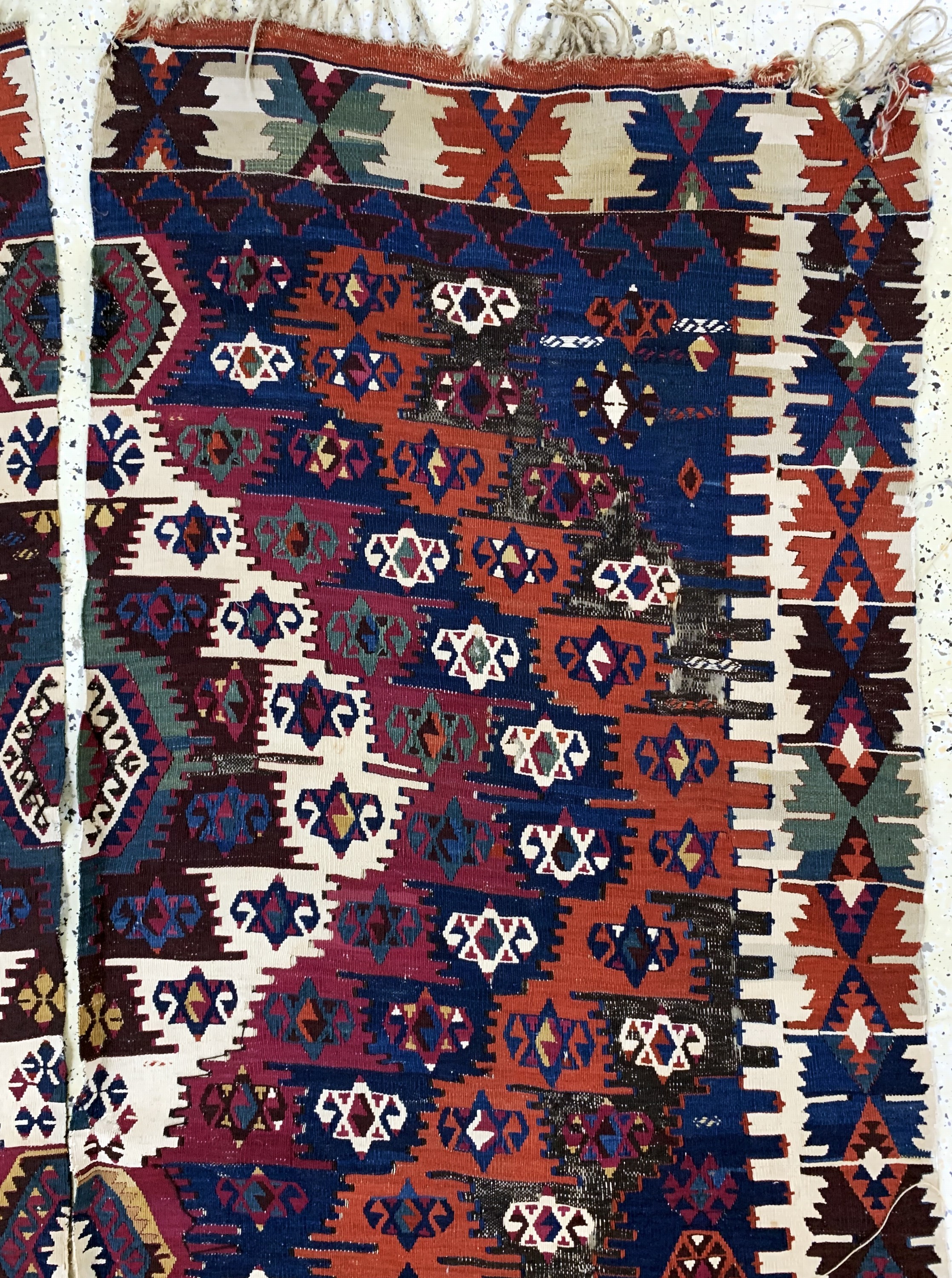 Detail f: Konya Kelim antik, Türkei, 19.Jhd, Wolle auf Wolle, ca. 330 x 175 cm, EHZ: 4