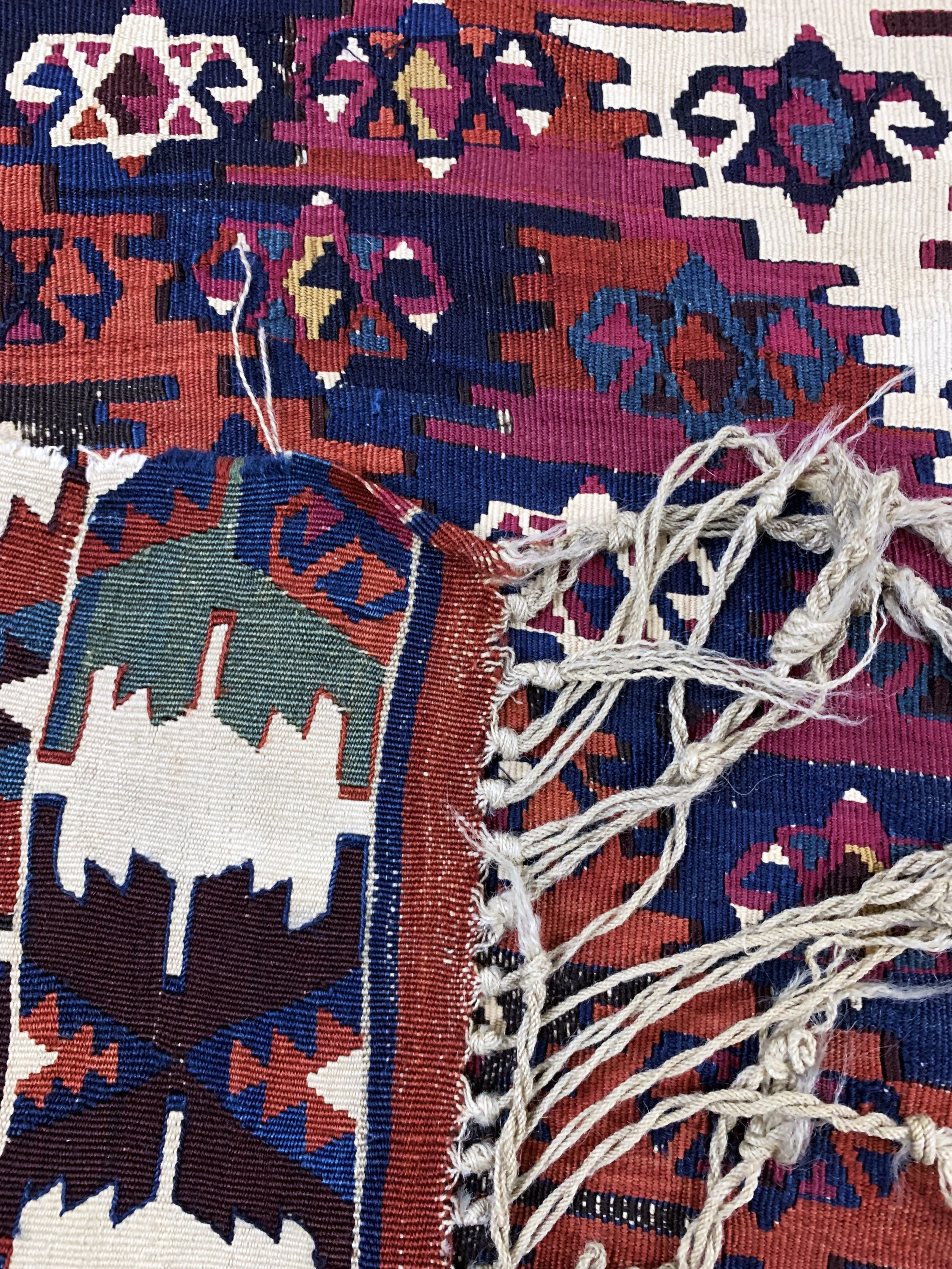 Detail g: Konya Kelim antik, Türkei, 19.Jhd, Wolle auf Wolle, ca. 330 x 175 cm, EHZ: 4