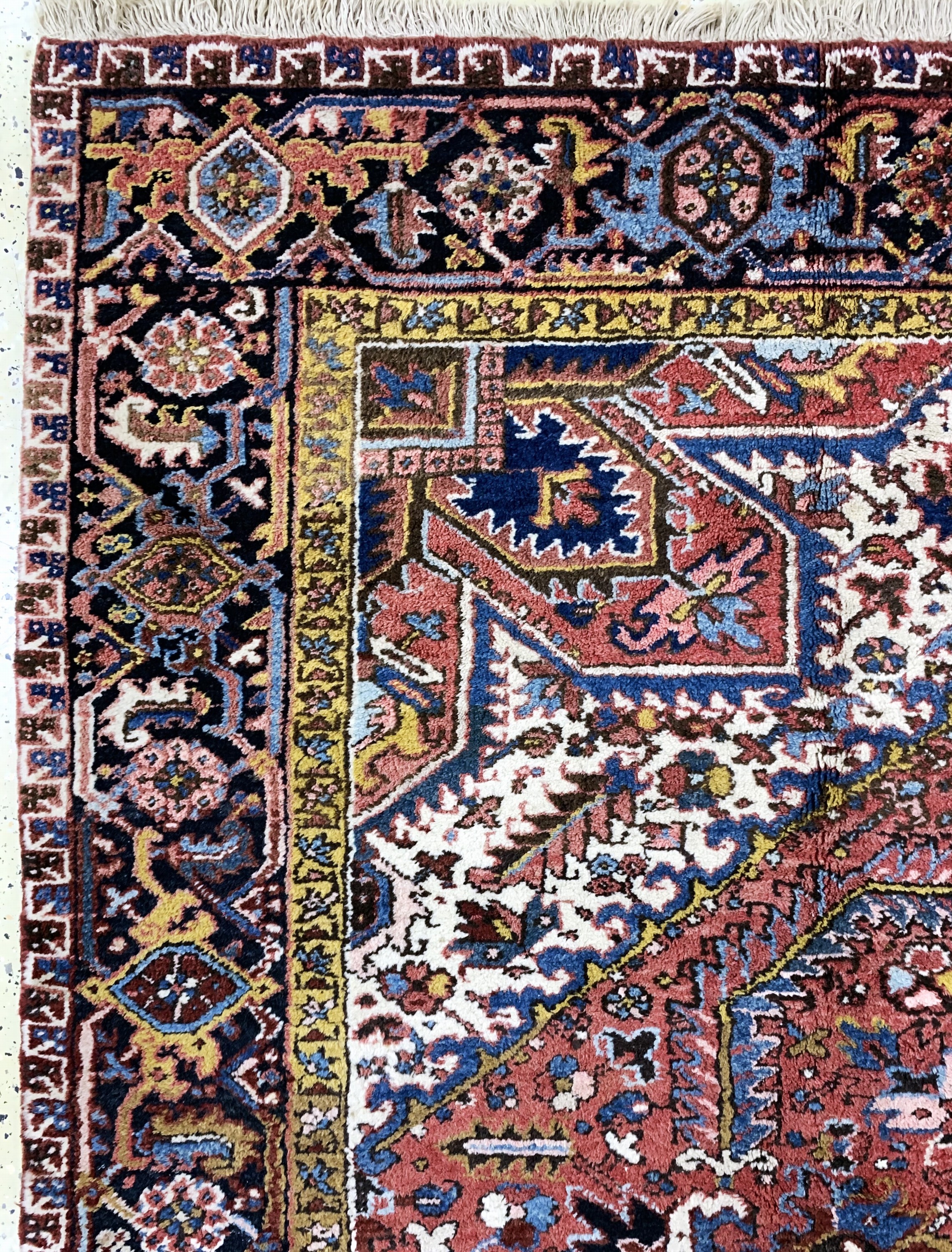 Detail d: Heriz alt, Persien, Mitte 20.Jhd, Wolle aufBaumwolle, ca. 312 x 222 cm, EHZ: 2
