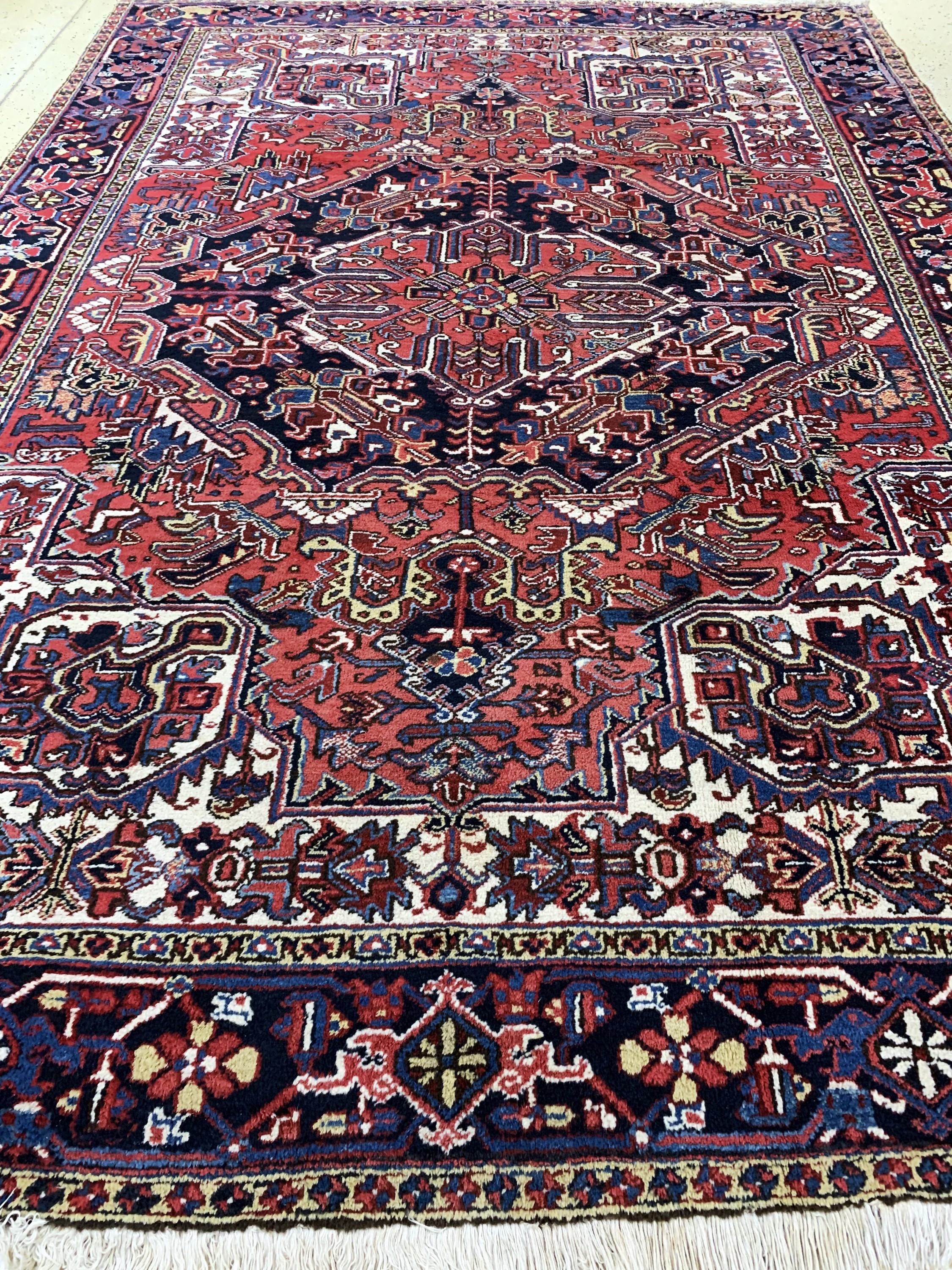 Detail g: Heriz alt, Persien, Mitte 20.Jhd, Wolle aufBaumwolle, ca. 352 x 254 cm, EHZ: 2