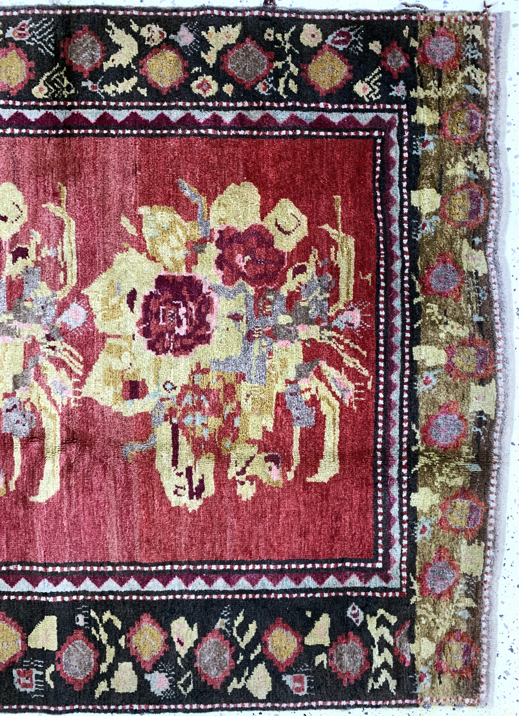 Detail a: Karabagh antik, Kaukasus, um 1900, Wolle auf Wolle, ca. 200 x 125 cm, EHZ: 2