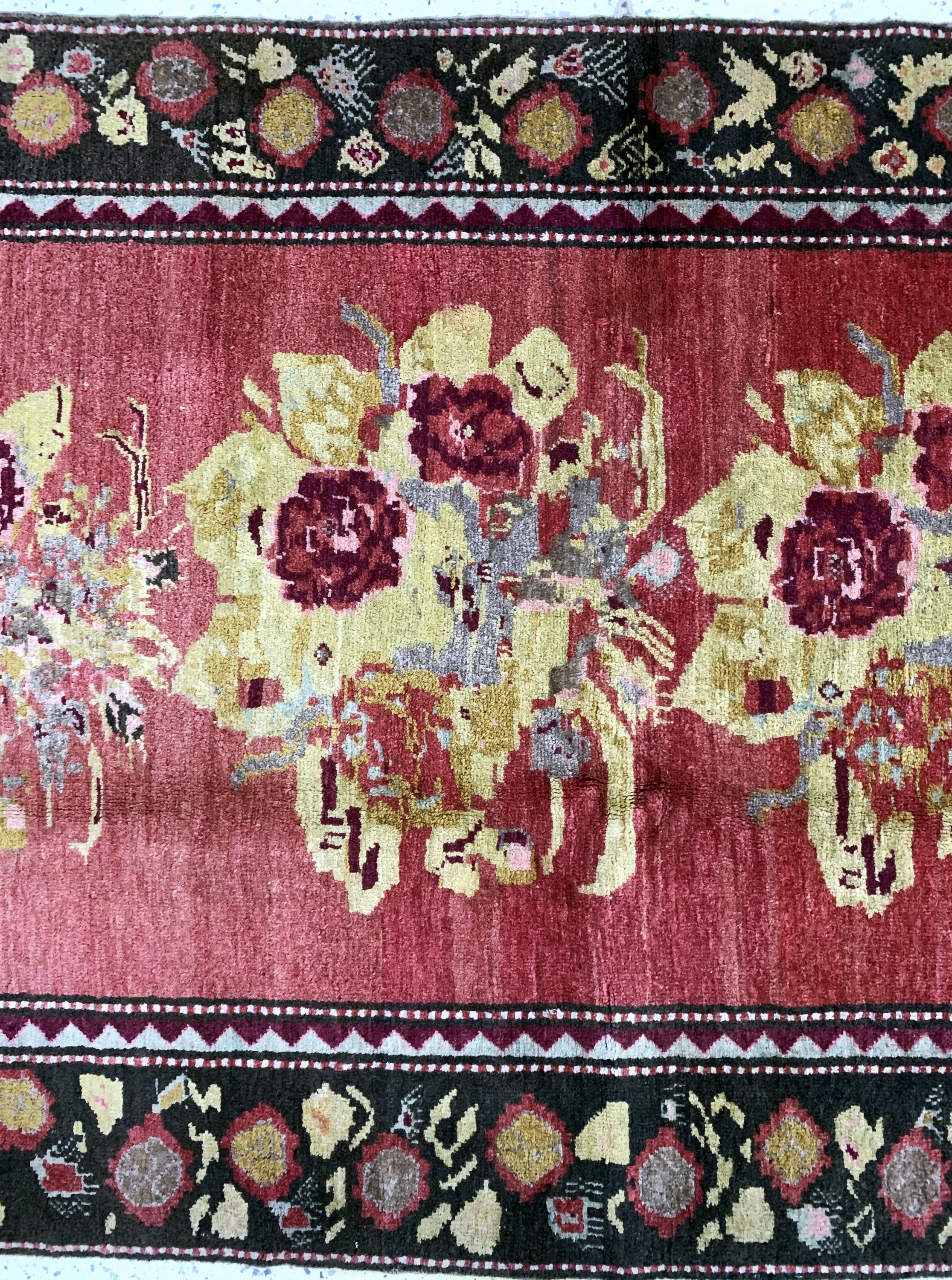 Detail b: Karabagh antik, Kaukasus, um 1900, Wolle auf Wolle, ca. 200 x 125 cm, EHZ: 2