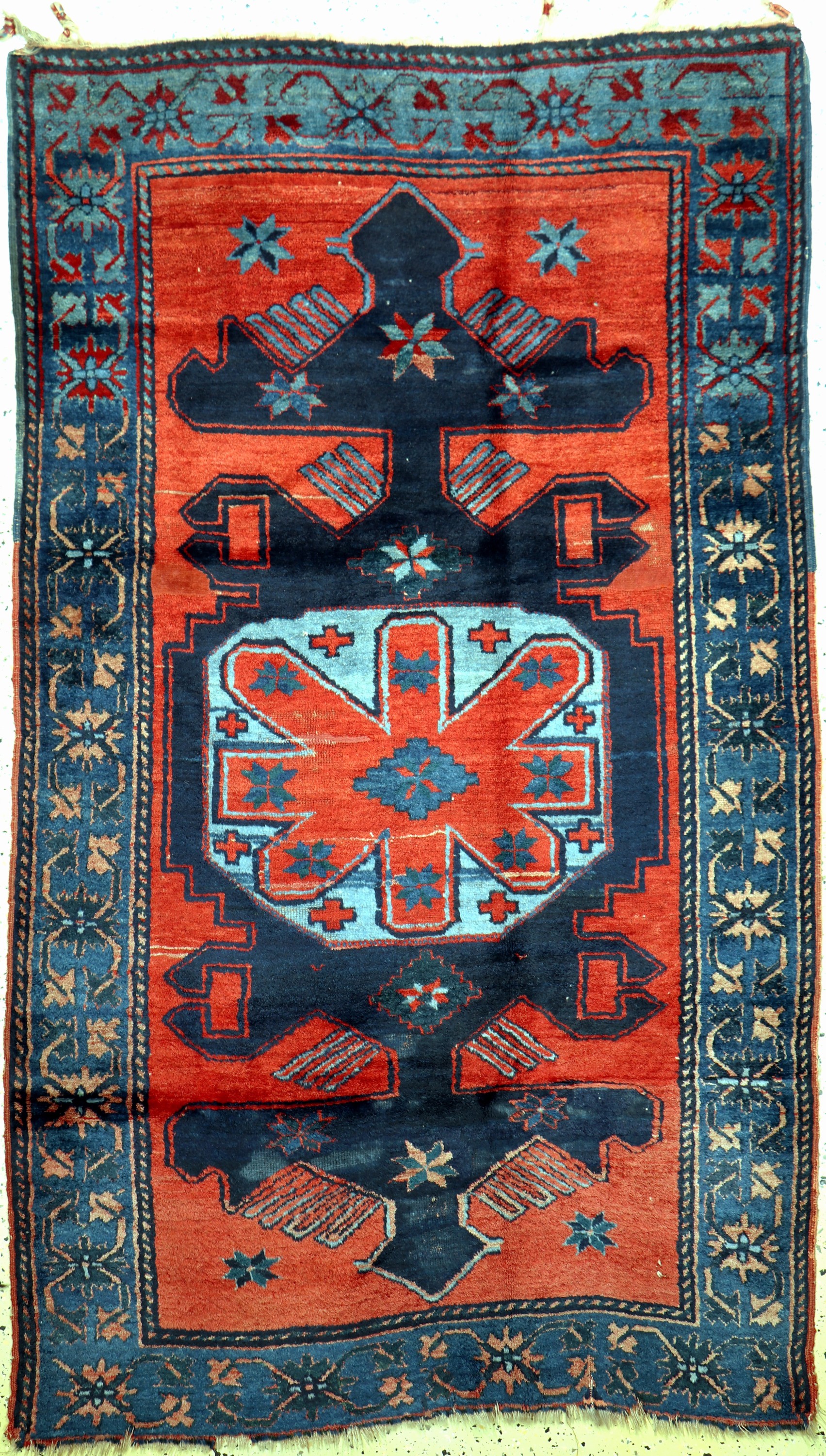 Kazak antik, Kaukasus, um 1900, Wolle auf Wolle, ca. 214 x 125 cm, EHZ: 3-4