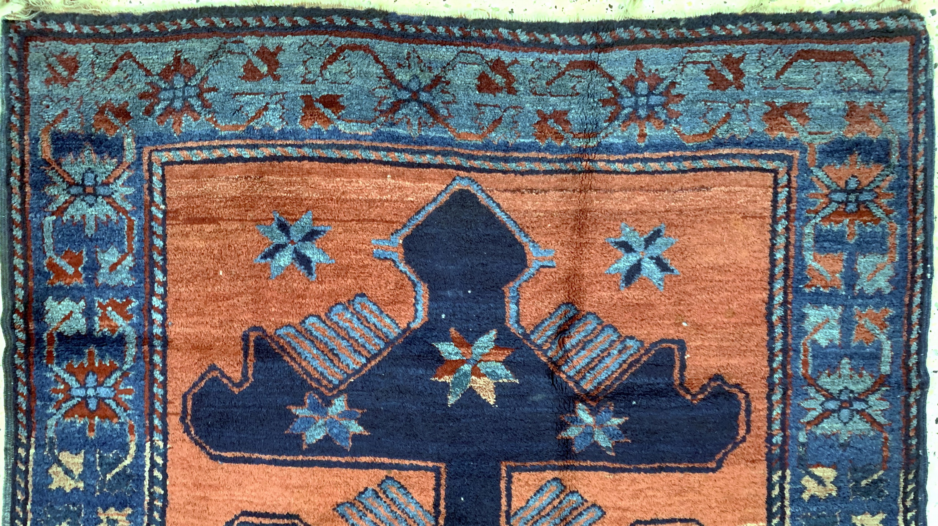 Detail a: Kazak antik, Kaukasus, um 1900, Wolle auf Wolle, ca. 214 x 125 cm, EHZ: 3-4