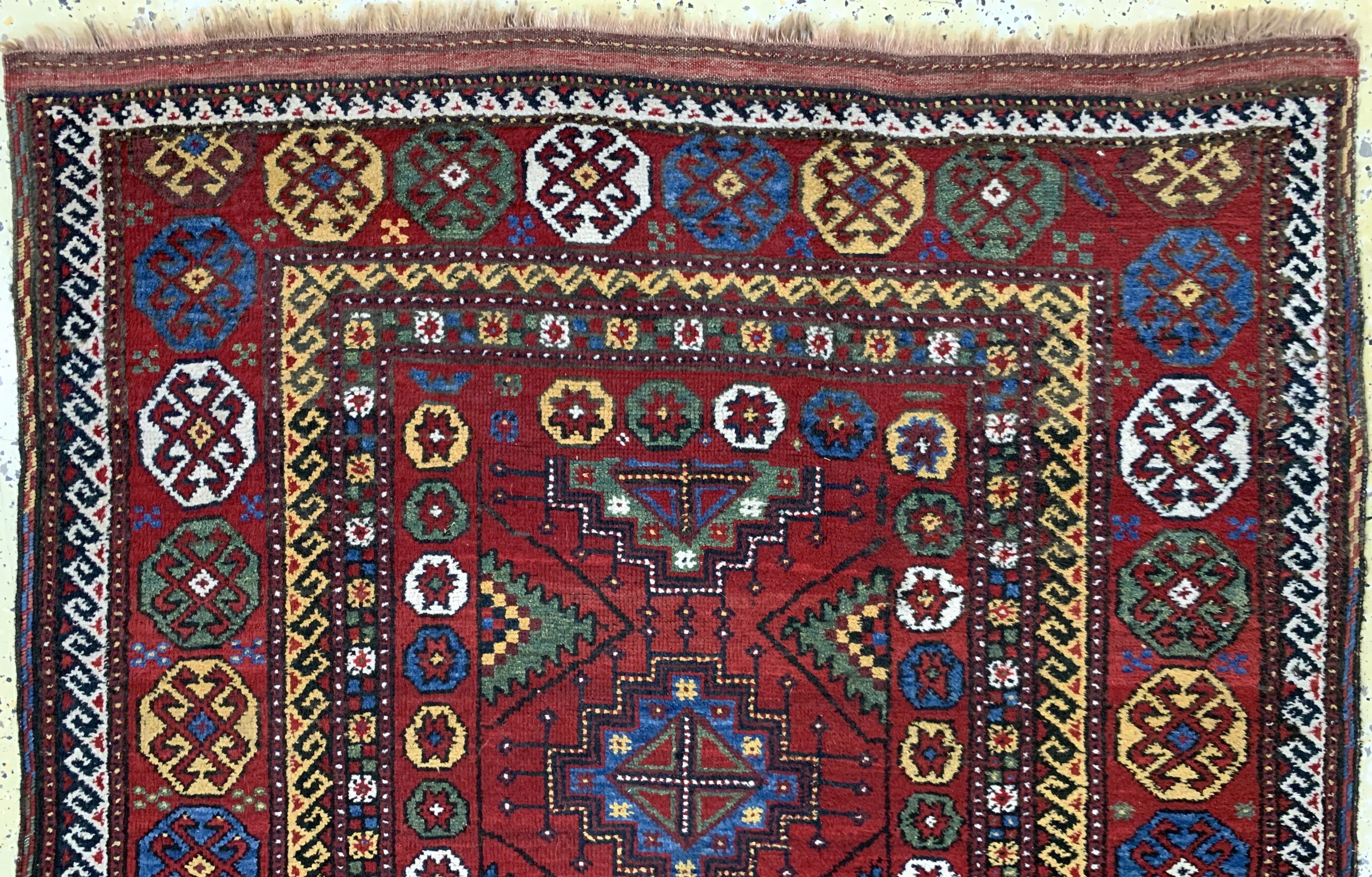 Detail a: Kurdischer Dorfteppich, Türkei, Anfang 20.Jhd, Wolle auf Wolle, ca. 235 x 125 cm, EHZ: 2