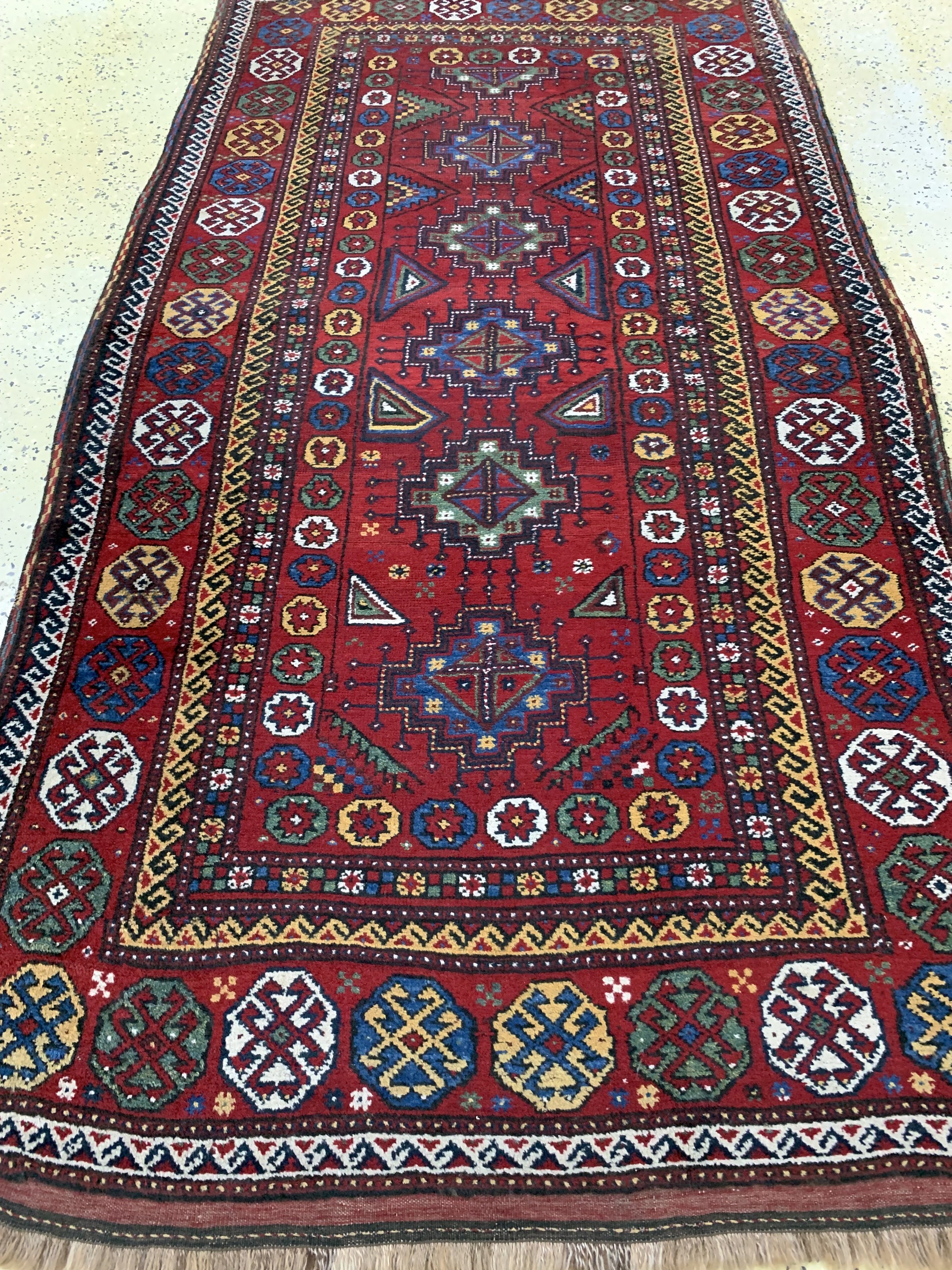 Detail d: Kurdischer Dorfteppich, Türkei, Anfang 20.Jhd, Wolle auf Wolle, ca. 235 x 125 cm, EHZ: 2